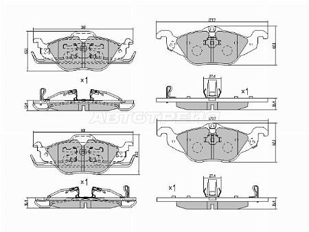 Колодки тормозные (Спереди) Opel Astra 98-13