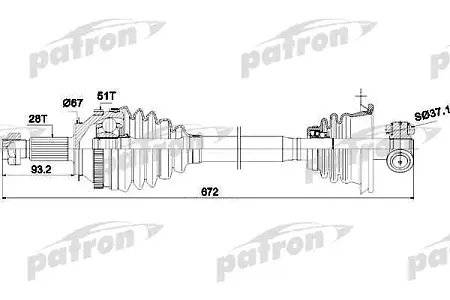 PDS1407 Полуось