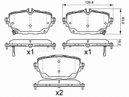 Колодки тормозные (Сзади) Li L6 24- / L7 22-