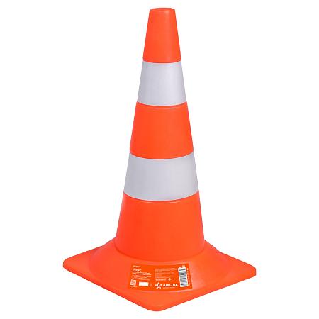 Конус дорожный мягкий 520мм, 2 световозвращающие полосы (AKON003)