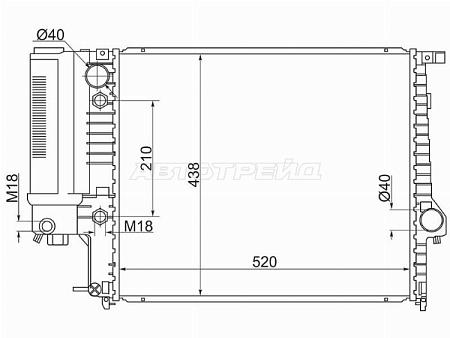 Радиатор BMW 5-Series 88-96