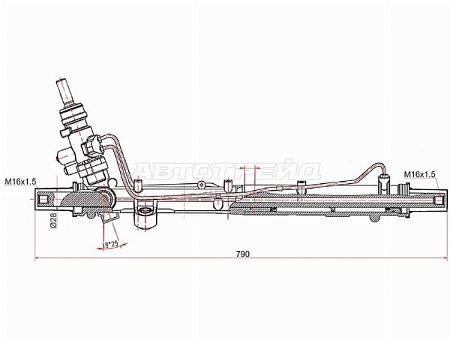 Рейка рулевая VOLKSWAGEN TRANSPORTER T5 03-09