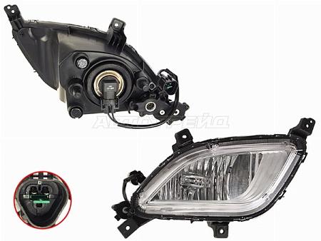 Фара противотуманная (Справа) Kia Cerato 16-20