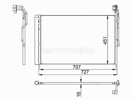 Радиатор кондиционера Porsche Cayenne 10-18