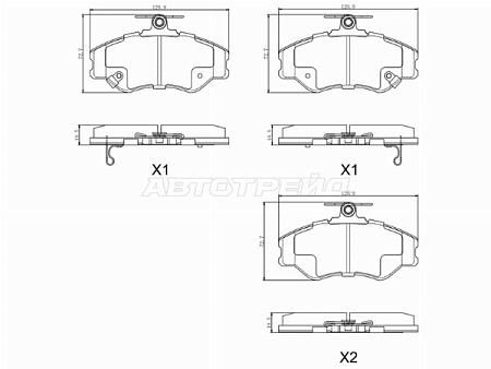Колодки тормозные (Спереди) Hyundai Porter 98-10