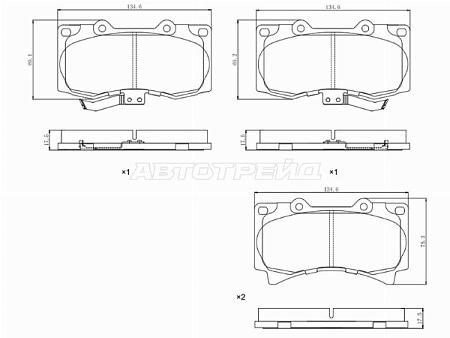 Колодки тормозные (Спереди) Hummer H3 05-10