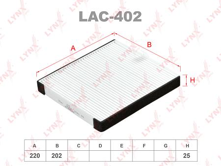 Фильтр салона MAZDA Demio 02-07 LAC-402