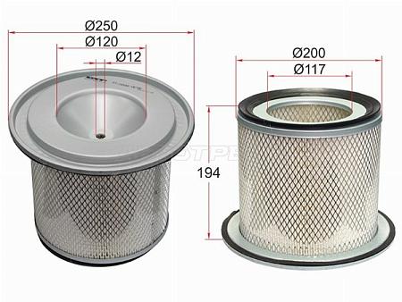 Фильтр воздушный NISSAN PATROL TB48DE Y61 02-10
