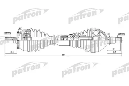 PDS0443 Полуось