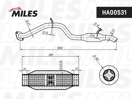 HA00531 Глушитель осн. Toyota RAV4 (05-) 2.0i