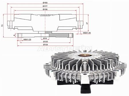 Вискомуфта MITSUBISHI PAJERO V7# 99-06 3.2 4m41