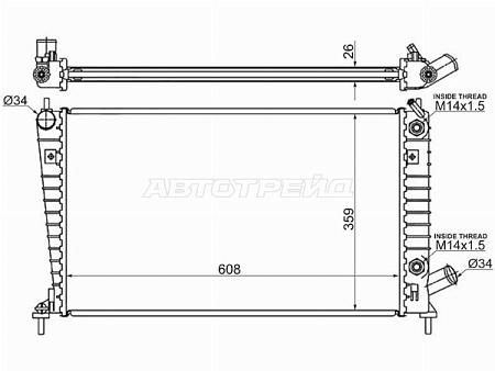 Радиатор Saab 9-5 97-01