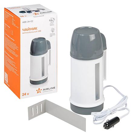 Чайник автомобильный 24В белый/серый пластик (ABK-24-02)