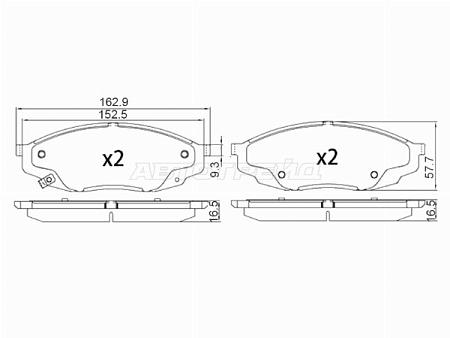 Колодки тормозные (Спереди) Changan UNI-K 20-