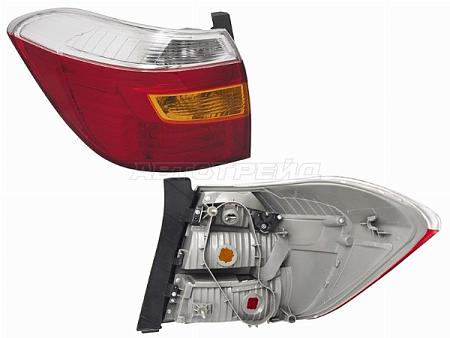 Фонарь задний Toyota Highlander 07-10 (Слева)