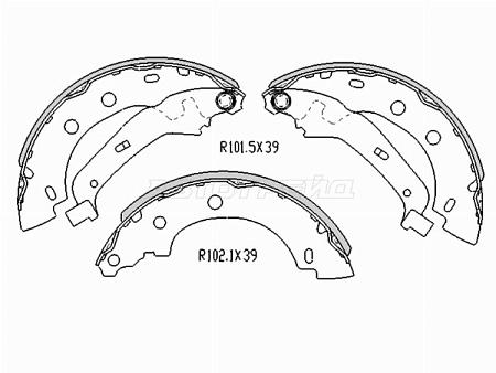 Колодки тормозные барабанные Renault Kangoo 97-03