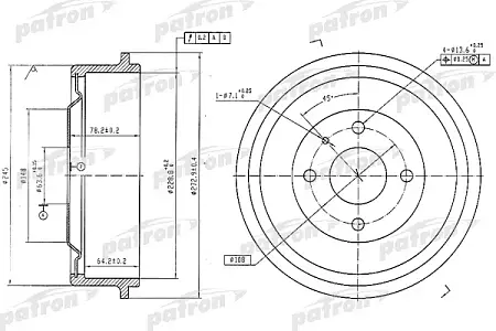 PDR1056 Барабан тормозной