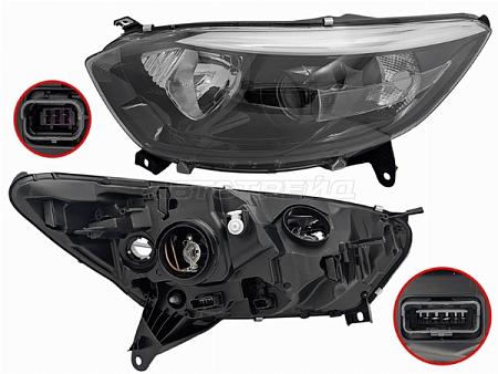 Фара Renault Kaptur 16-22 (Слева/ чёрная)