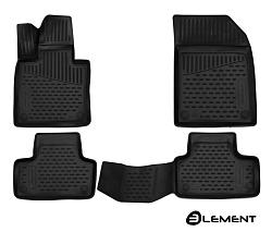 Коврики 3D в салон VOLVO XC60 2017- SUV 4 шт. (полиуретан) ELEMENT3D5017210K