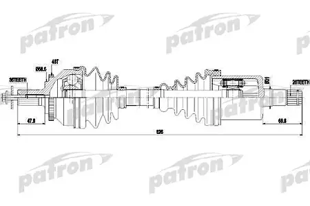 PDS0420 Полуось