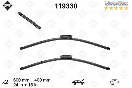 Щётки с/о 600/400мм VISIOFLEX 119 330