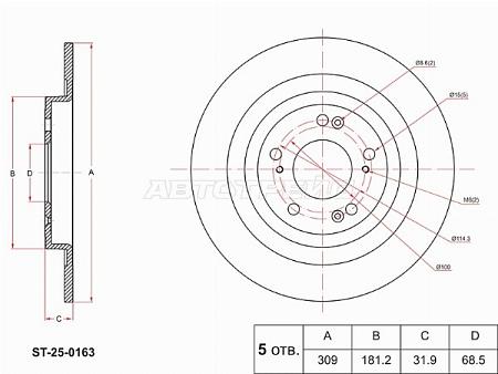 Диск тормозной (Сзади) Haval Dargo 22-