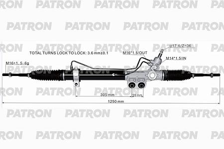 PSG3127 Рейка рулевая