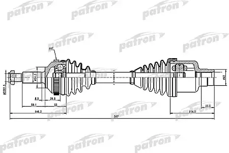 PDS1258 Полуось