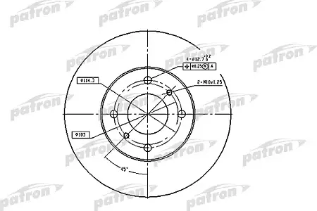 PBD4169 Диск тормозной