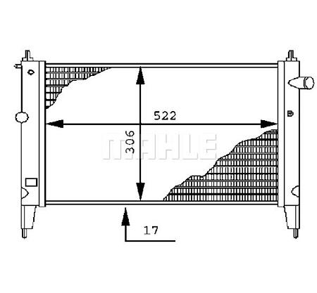 Радиатор охлаждающей жидкости OPEL ASTRA F cr446000s