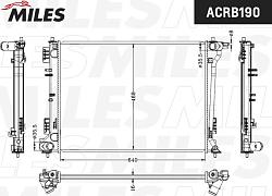 Радиатор двигателя KIA Sportage (QL) / Hyundai Tucson (TL) паяный acrb190