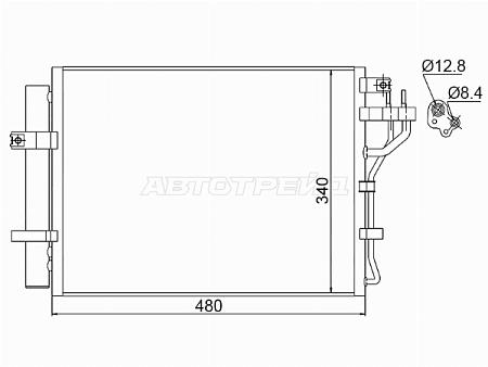 Радиатор кондиционера Kia Picanto 11-17
