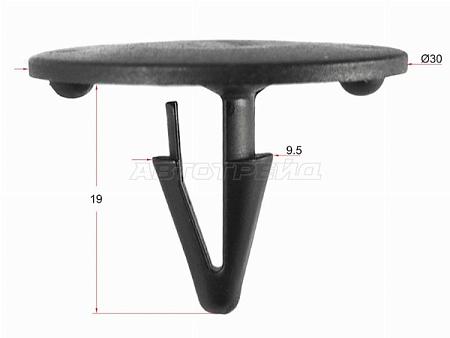 Клипса обшивки капота FORD (1 шт.)