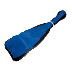 AutoBra 2118-СН Ручка КПП с чехлом ВАЗ 2104-07 модель СФЕРА кожзам синяя 2118-СН