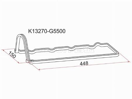 Прокладка клапанной крышки NS LD20+T, C22/C23