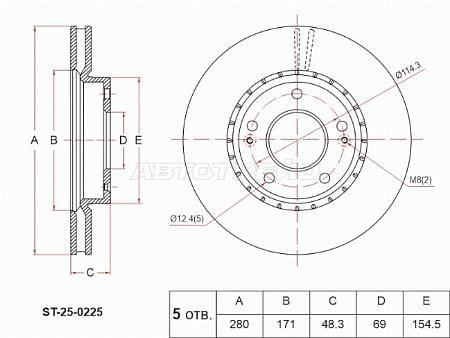Диск тормозной (Спереди) Hyundai Elantra 20- / i30 20-