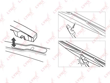 Щётка стеклоочистителя задняя, 350мм LR35C