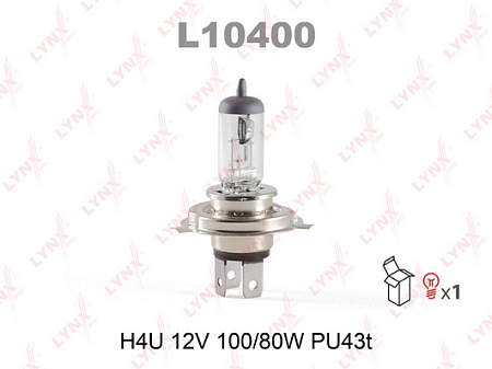 Лампа H4U 12V 100/80W PU43T L10400