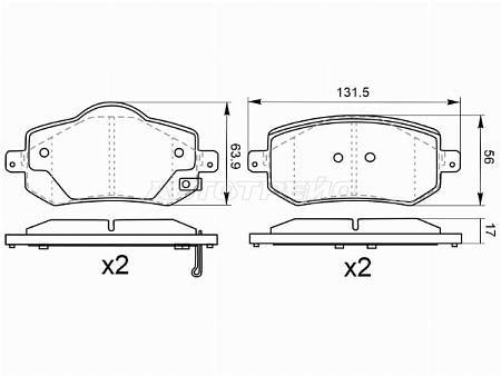 Колодки тормозные (Спереди) Chery Arrizo 8 22-