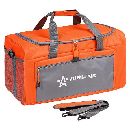 Сумка-холодильник (термосумка) 20л, 43*23*22см, цвет оранжевый/серый (AO-CB-03)
