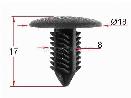 Клипса обшивки кузова SUBARU (1 шт.)