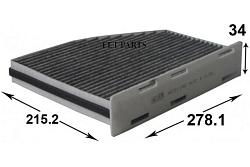 Фильтр салона AUDI A3/SKODA OCTAVIA 04-/VW G5/PASSAT/TIGUAN угольный AC33119CL