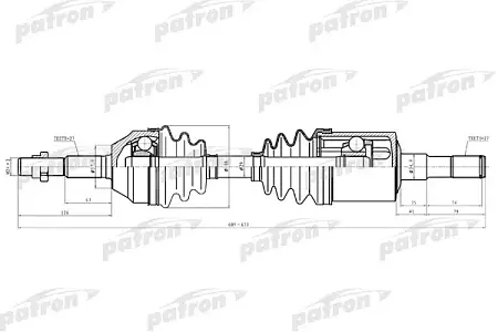 PDS0616 Полуось