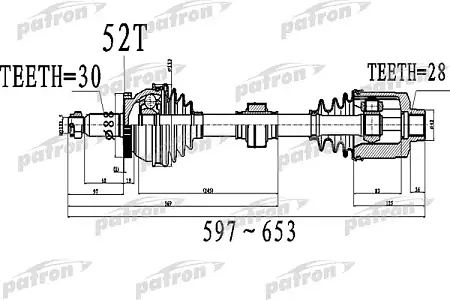 PDS0522 Полуось