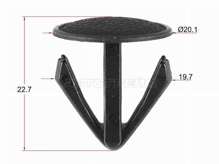 Клипса фиксатор HONDA (1 шт.)