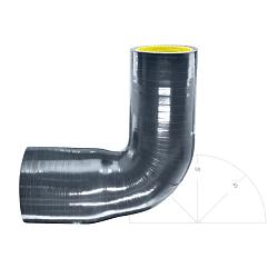 Силиконовый изгиб-переходник 38-50мм 90 градусов shb385090