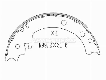 Колодки тормозные барабанные Suzuki Grand Vitara 05-16