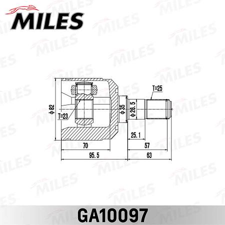 GA10097 ШРУС MITSUBISHI SPACE RUNNER 91-98 внутр.