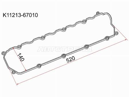 Прокладка клапанной крышки TY 1KZ-TE