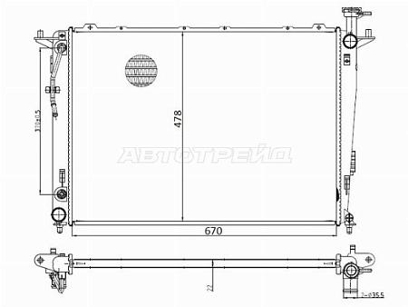 Радиатор Kia Sorento 09-21